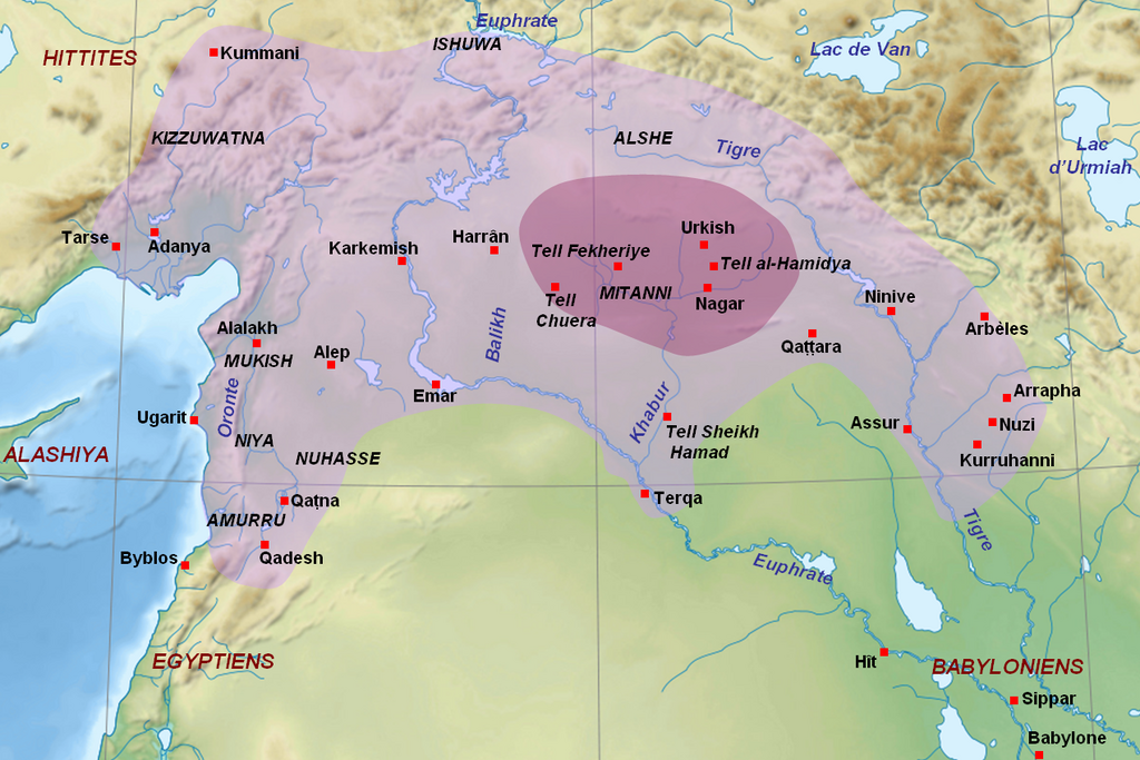 Regno di Mitanni allapice della sua estensione intorno al 1400 ac Copia